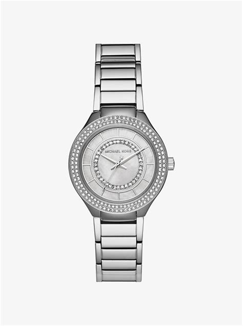 michael kors mini kerry silver tone watch|Mini Lauryn Silver.